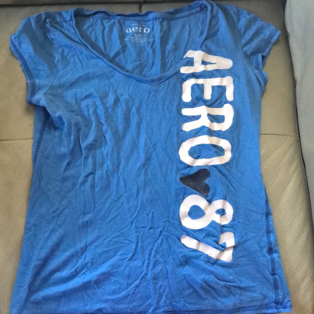 Aeropostale short sleeve blue shirt